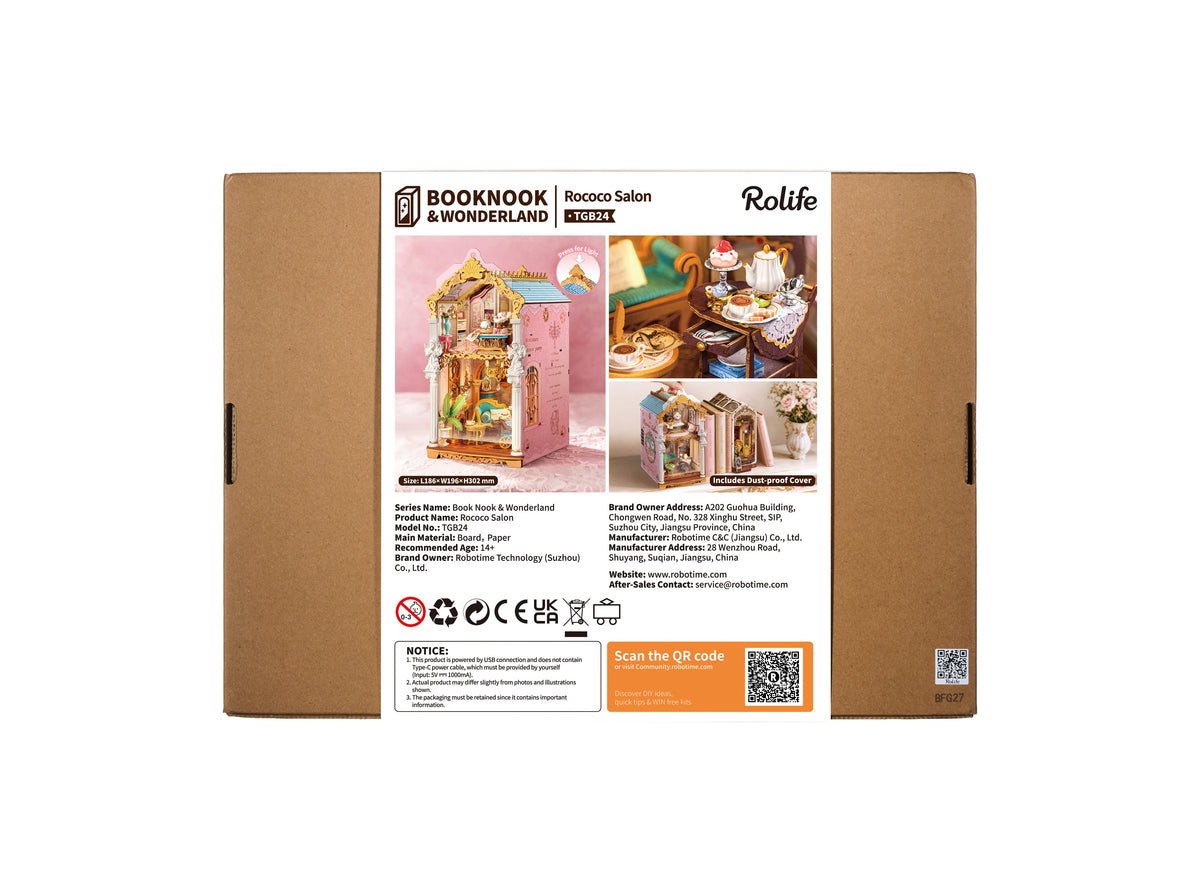 Rolife Rococo Salon TGB24 - back of the retail packaging
