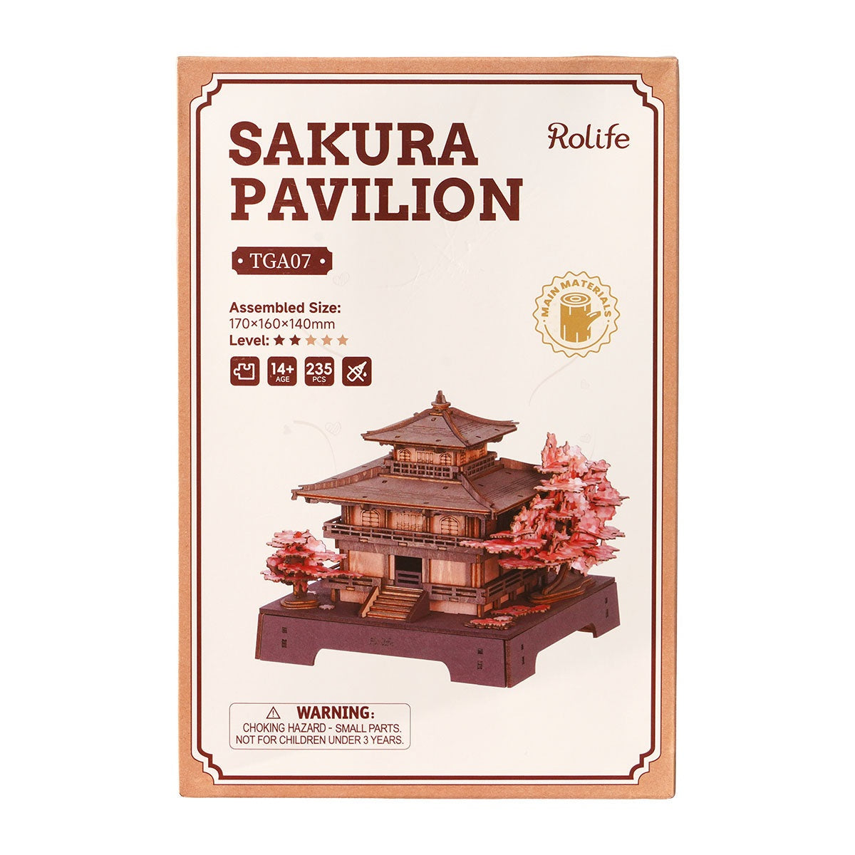 Rolife Sakura Pavilion TGA07 - front and back retail packaging