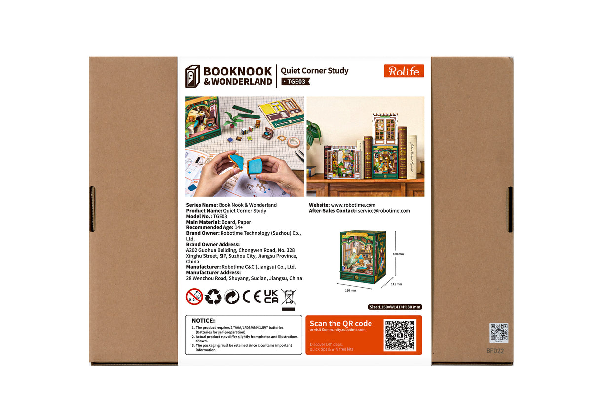 Rolife Quiet Corner Study TGE03 - back packaging