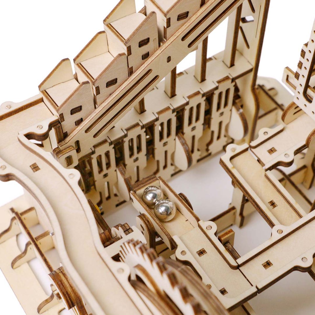 Robotime 3D DIY Wooden Puzzle Marble Squad Trapdoors Marble Run LG502