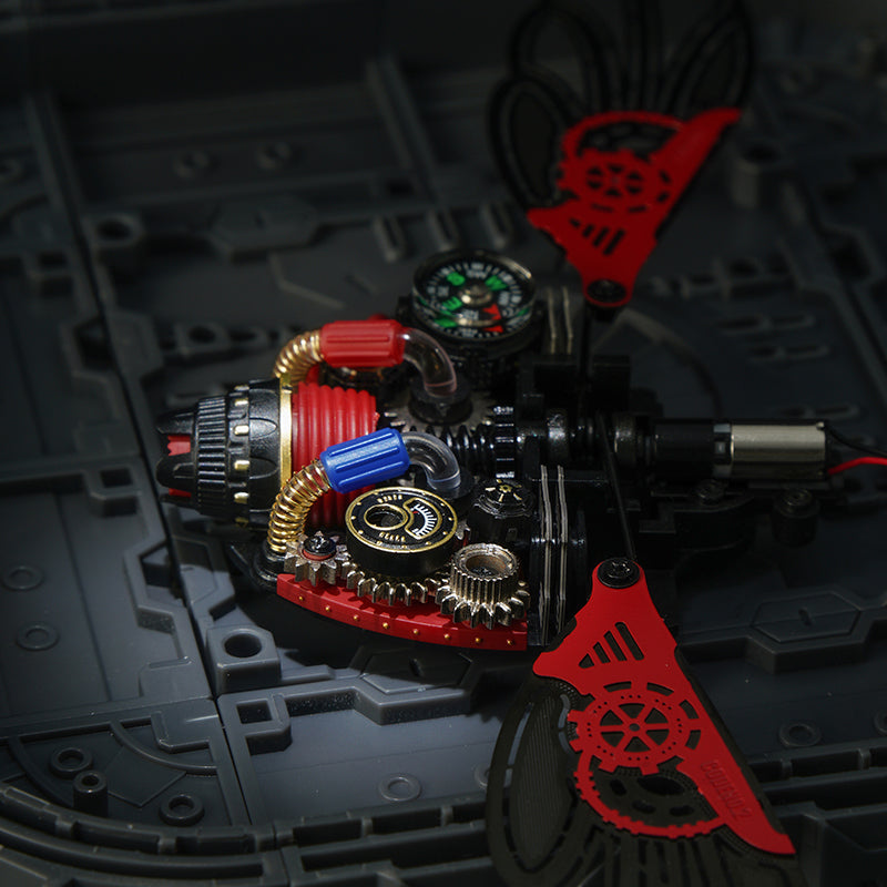 Robotime ROKR Scout Bettle Model DIY 3D Puzzle steampunk LED Detection light Funny Toys for Kids MI02