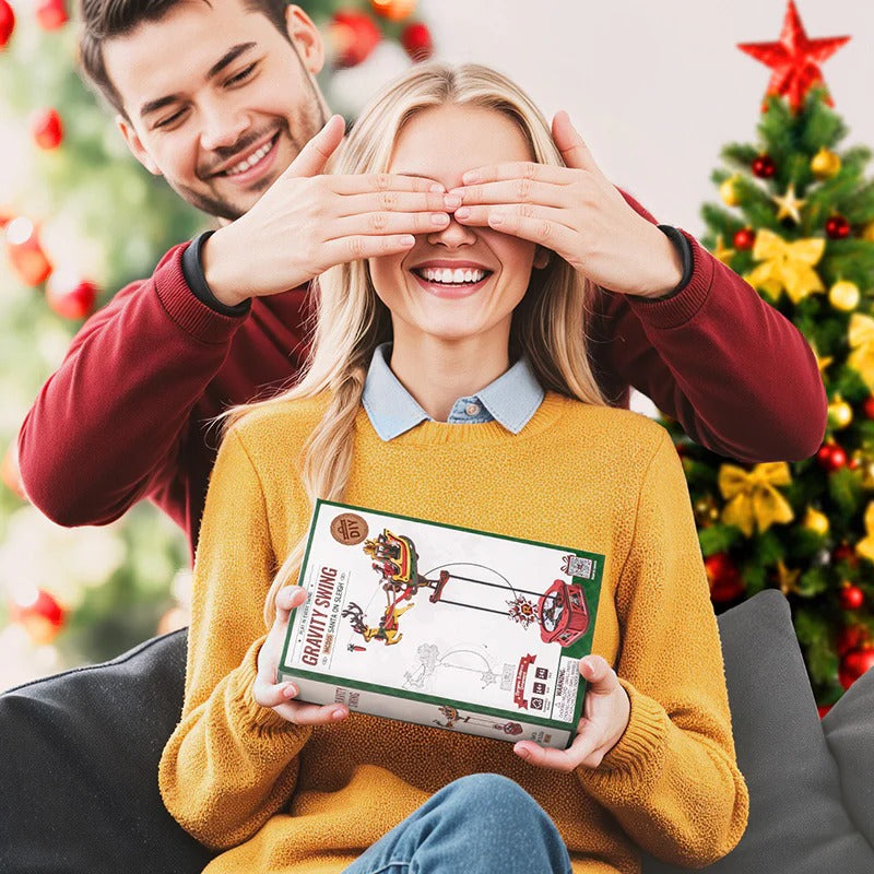 ROKR Santa on Sleigh MCD05 Christmas gift idea with product box and festive setting
