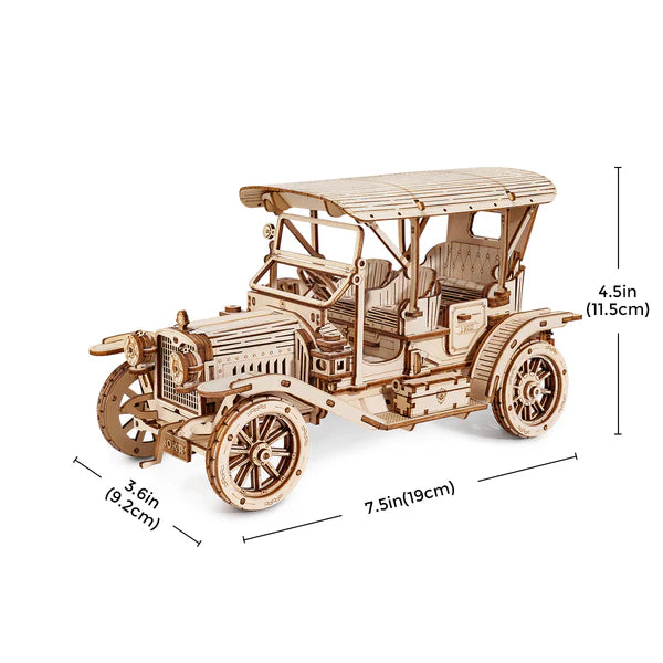 ROKR Vintage Car 3D Wooden Puzzle (MC801) | 1:15 Scale Model Kit