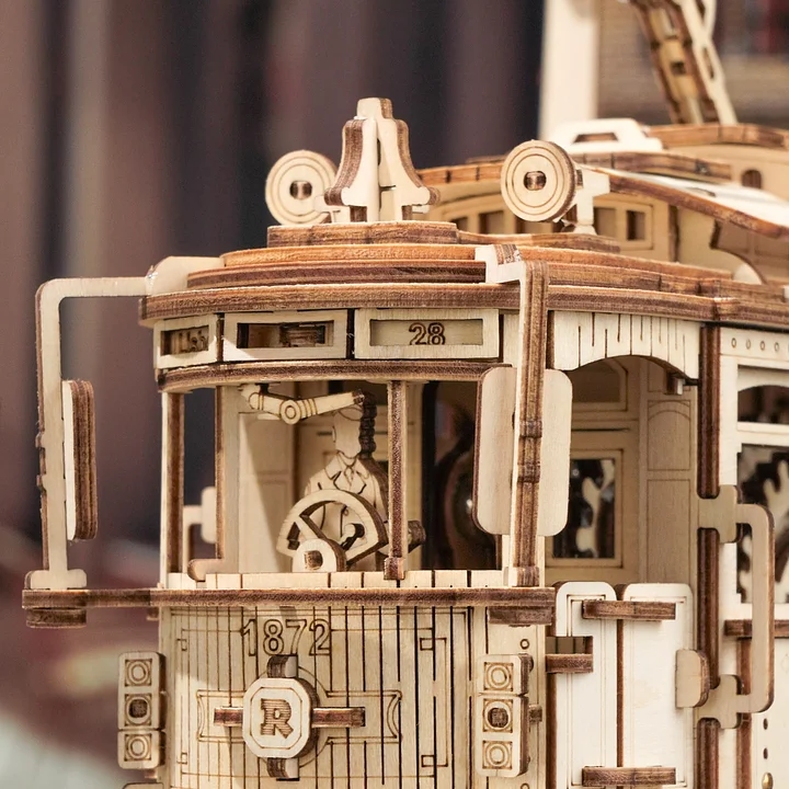 Robotime Rolife ROKR Classic City Tram 3D Wooden Puzzle LK801