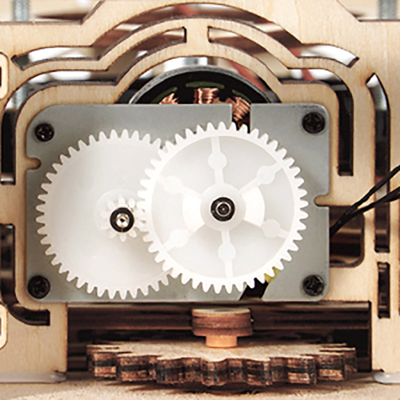 Robotime ROKR Classic Gramophone (Electric Version) Mechanical Models 3D Wooden Puzzle Funny Toy for Kids LKB01