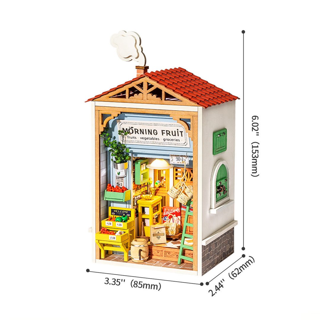 Robotime 3D DIY Wooden Puzzle Morning Fruit Store DIY Miniature Dollhouse DS009