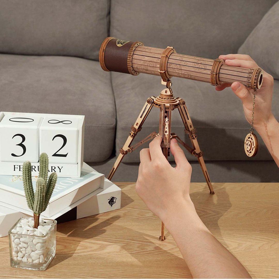 Robotime 3D DIY Monocular Telescope 3D Wooden Puzzle ST004