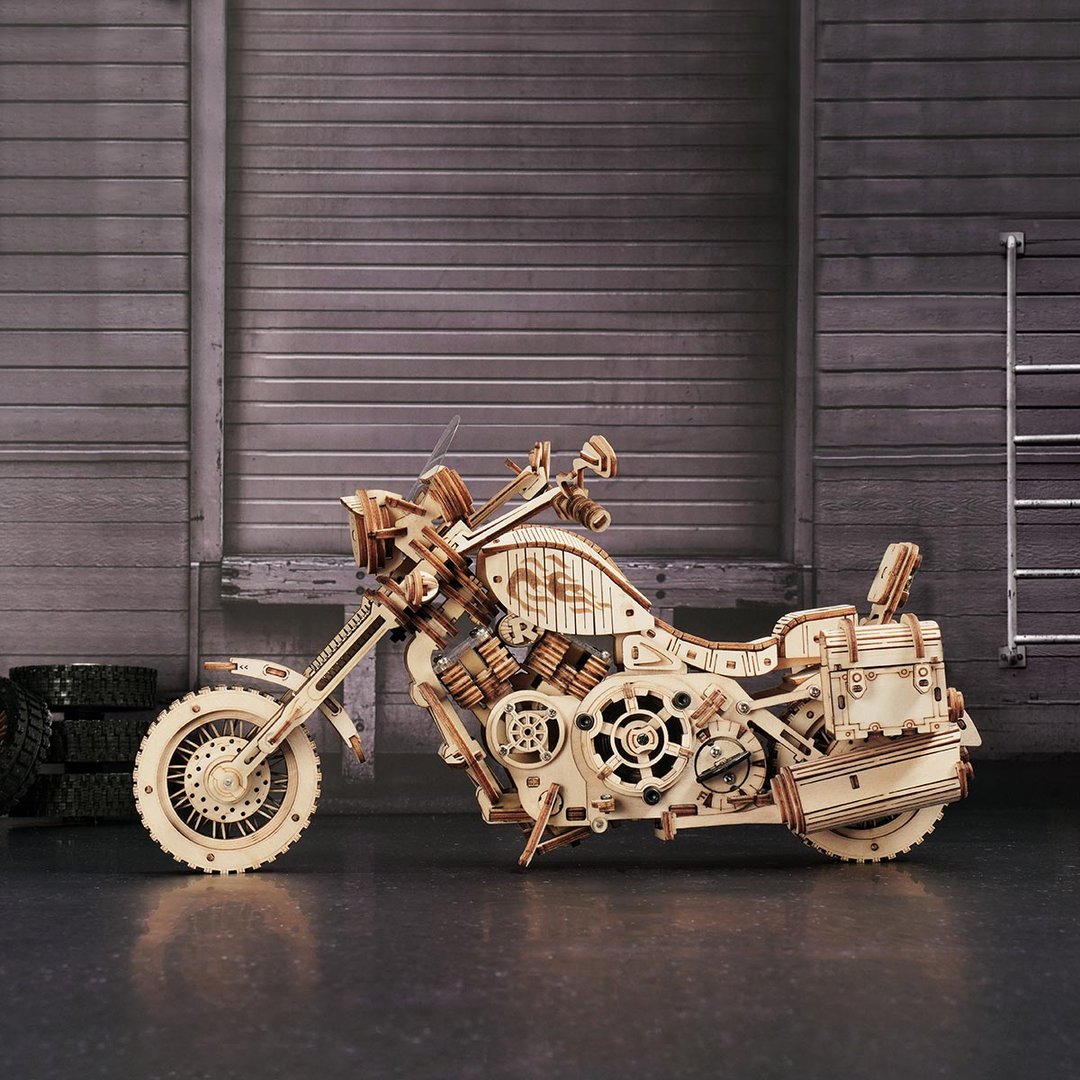 Robotime 3D DIY Wooden Puzzle Cruiser Motorcycle LK504