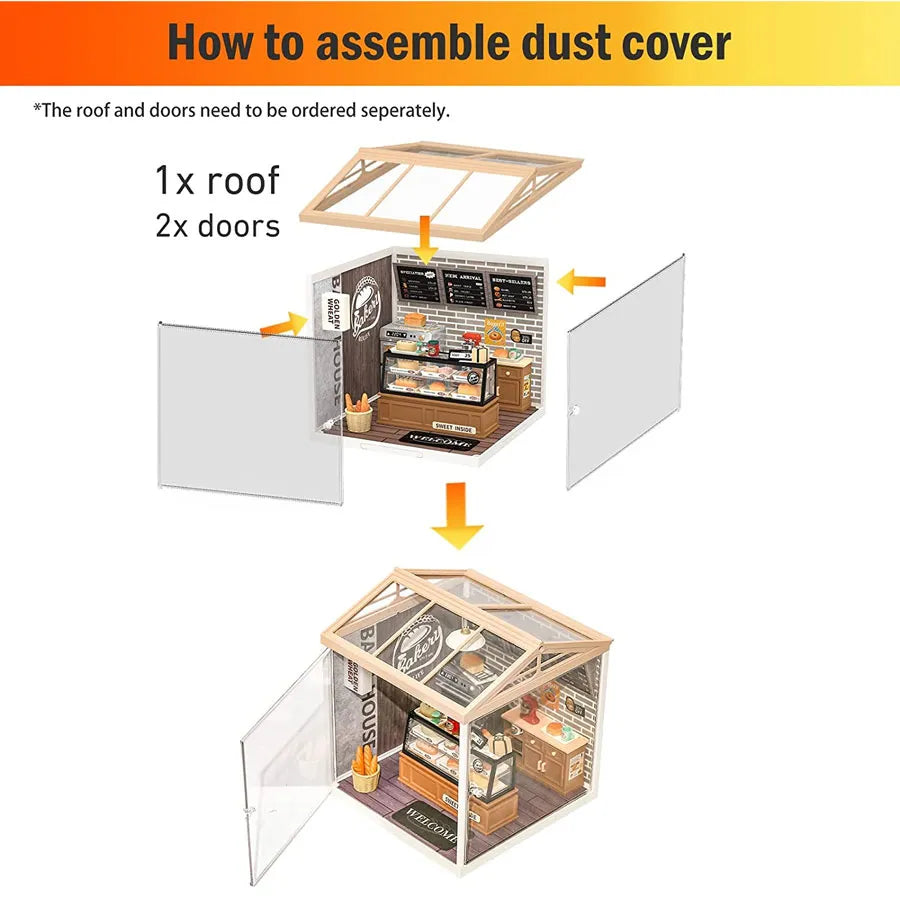 Robotime Super Store Roof (D) DWP10 DIY building multiple roof shapes