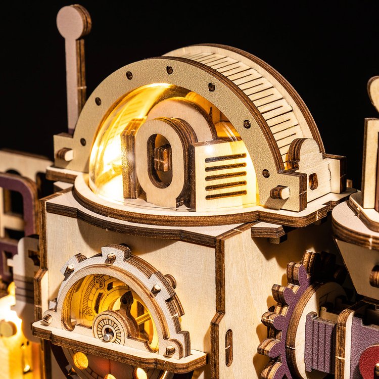 Robotime ROKR Chocolate Factory Marble Run 3D Wooden Puzzles DIY Marble Run Model Kit LGA02