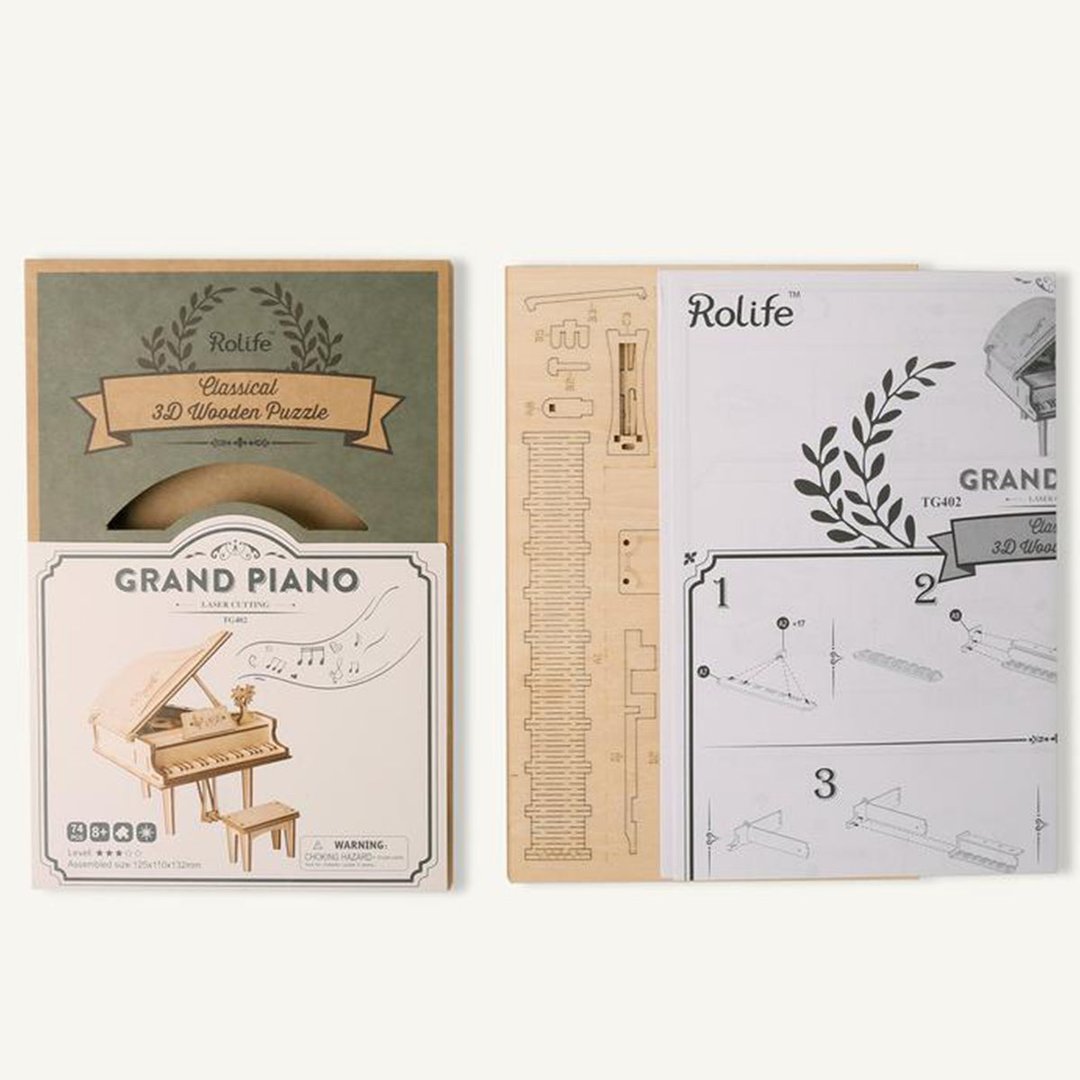 Robotime Rolife Grand Piano 3D Wooden Puzzle TG402