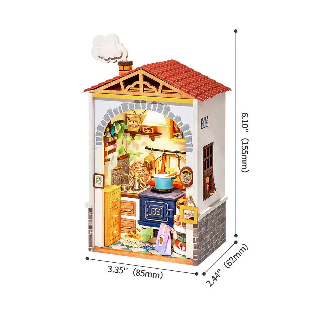 Robotime 3D DIY Wooden Puzzle Flavor Kitchen DIY Miniature Dollhouse DS011