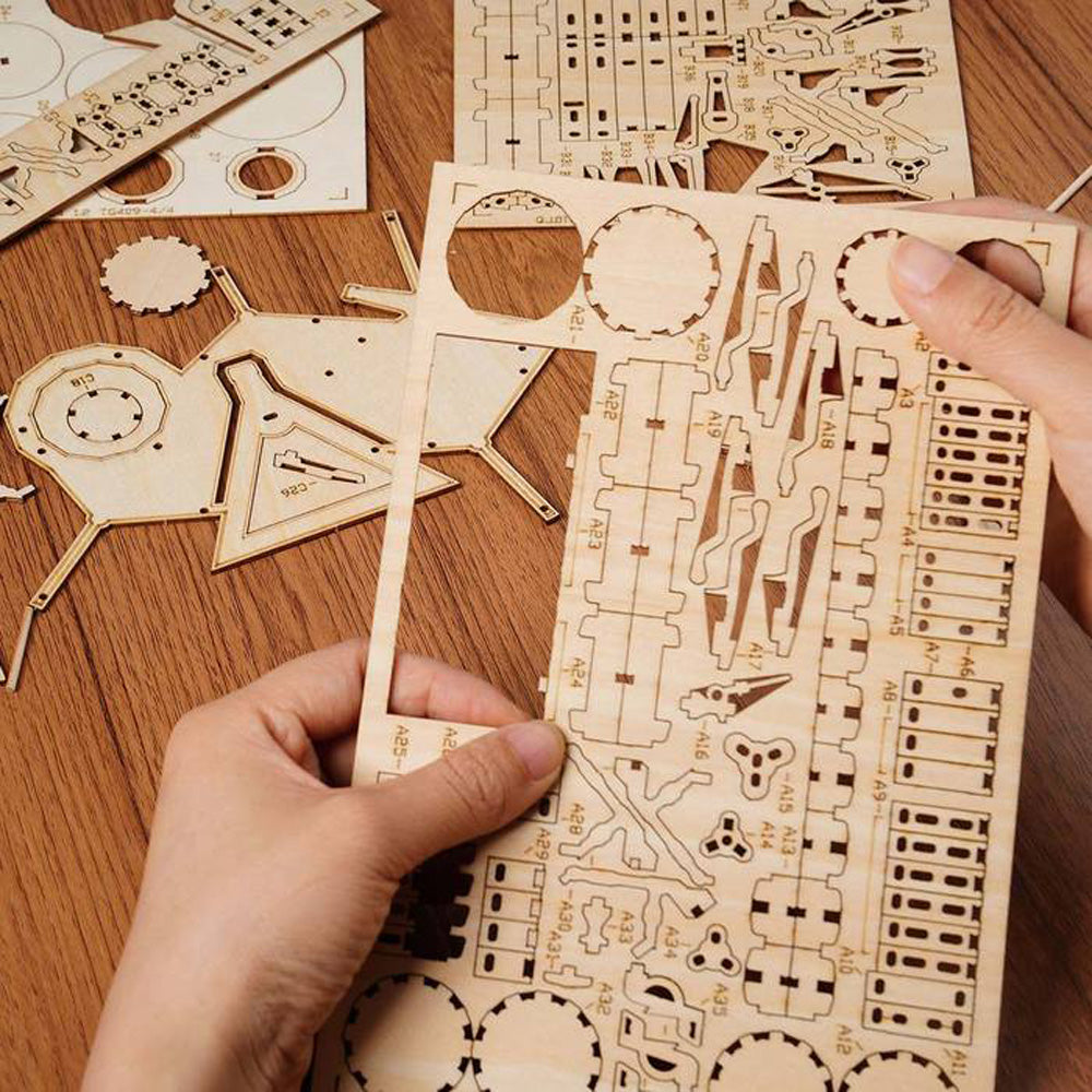 Robotime Drum Kit TG409 DIY 3D Wooden Puzzle Model Kit Toy Gift TG409