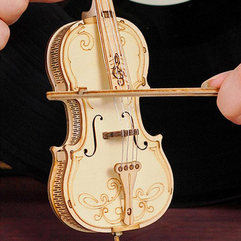 Robotime Rolife Cello TG411 DIY 3D Wooden Puzzle Model Kit Toy Gift TG411