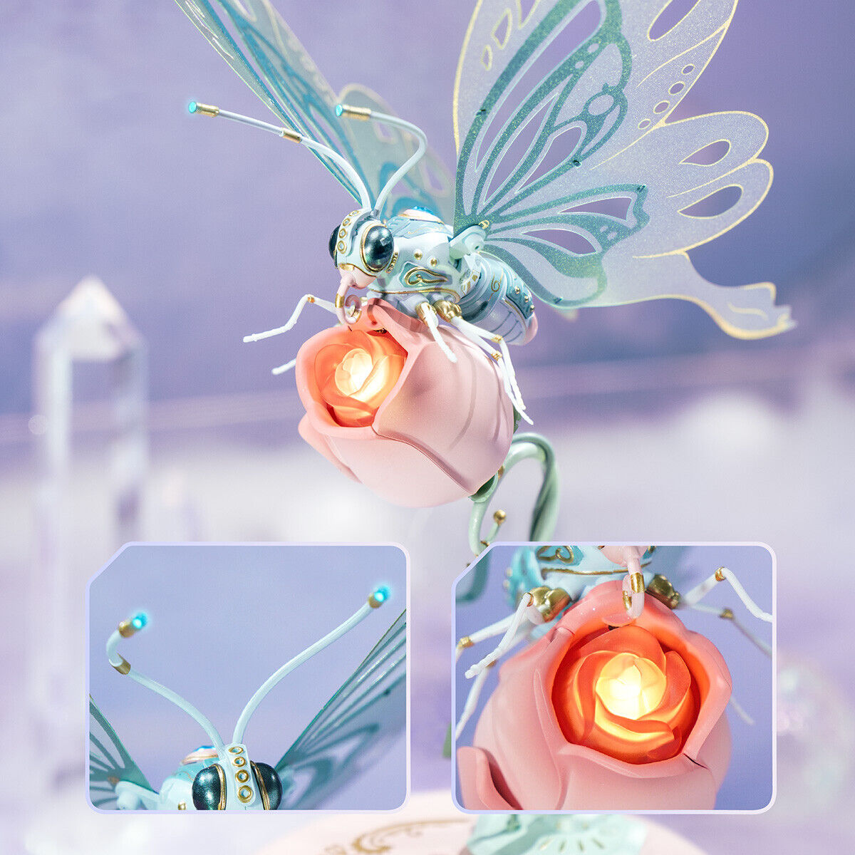 Robotime Butterfly DIY Mechanical 3D Puzzle MI05P PINK