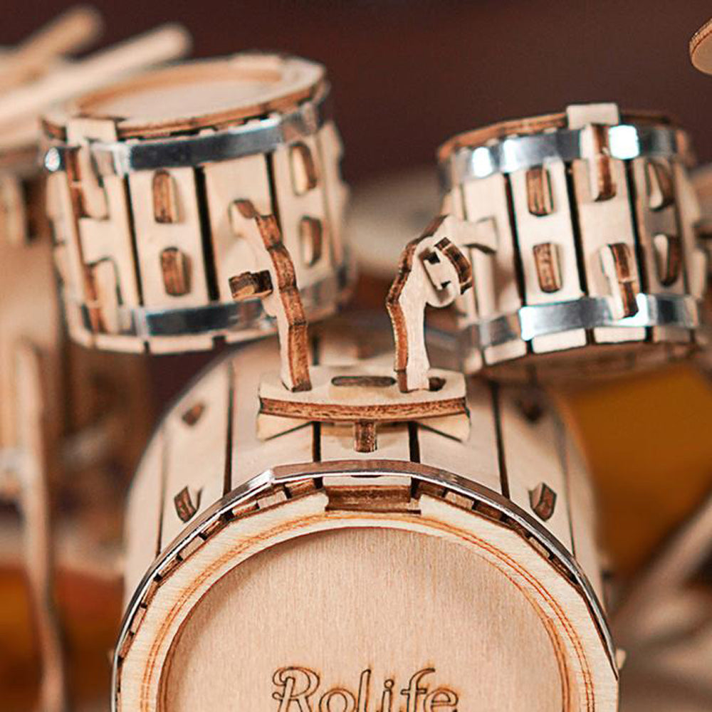 Robotime Drum Kit TG409 DIY 3D Wooden Puzzle Model Kit Toy Gift TG409