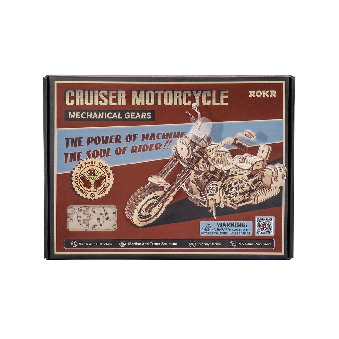 Robotime 3D DIY Wooden Puzzle Cruiser Motorcycle LK504