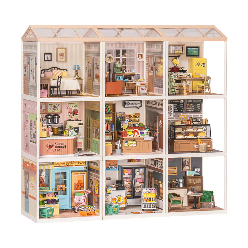 Rolife Roof B for Super Creator (DWP02) | Stackable Mini House Top Accessory