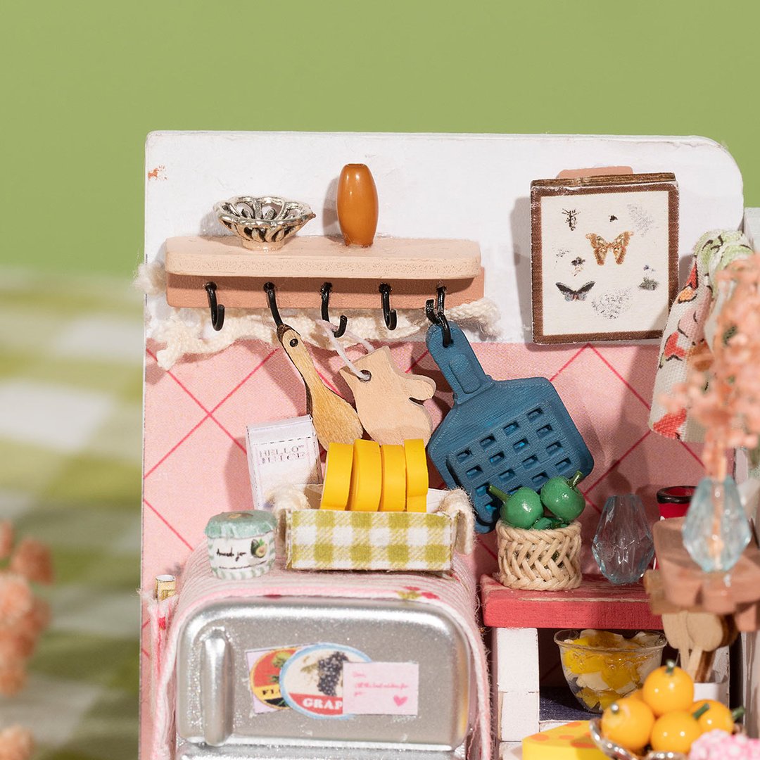 Robotime 3D DIY Wooden Puzzle Taste Life Kitchen DIY Miniature Dollhouse DS015