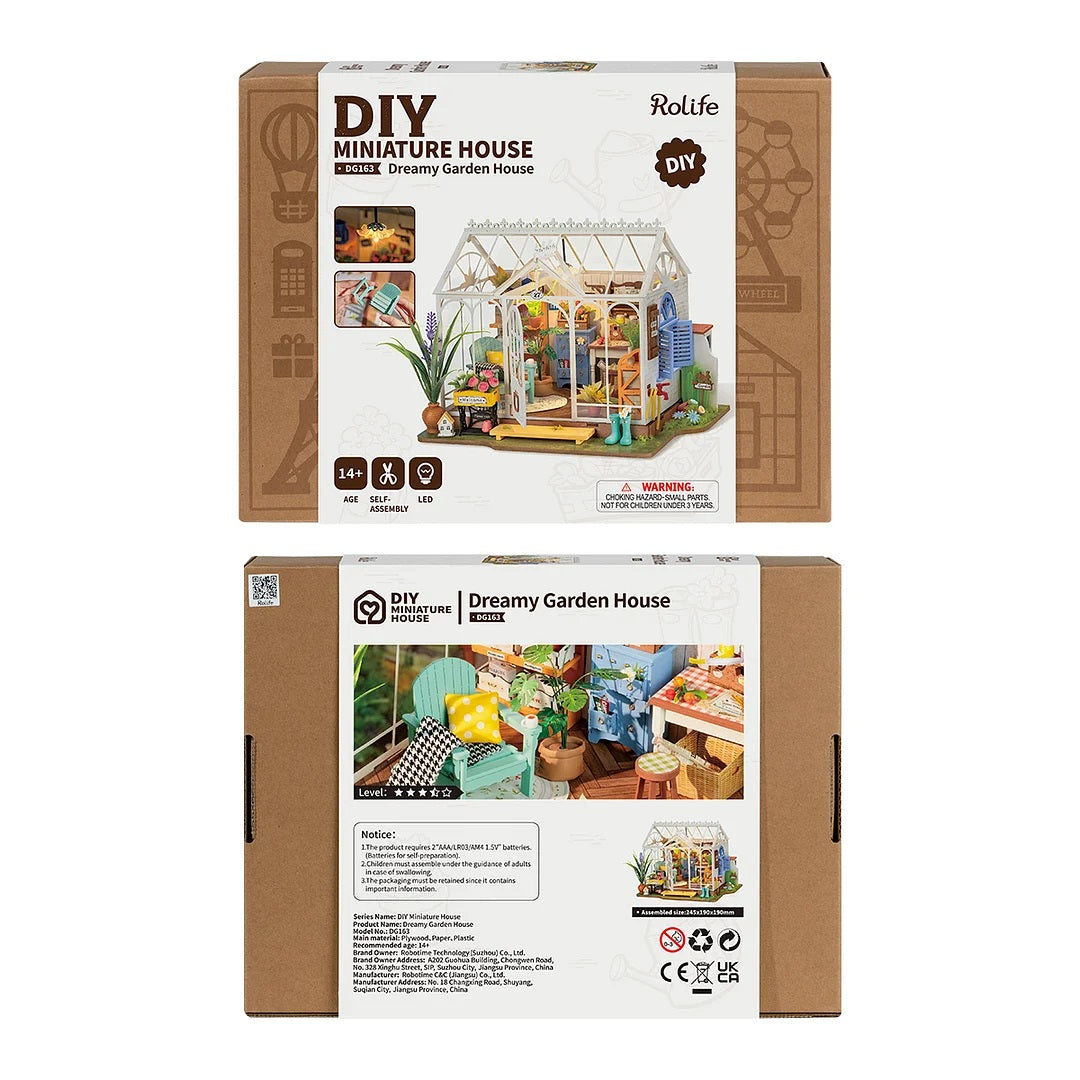 Robotime Rolife ROKR Dreamy Garden House DIY Miniature House Kit DG163