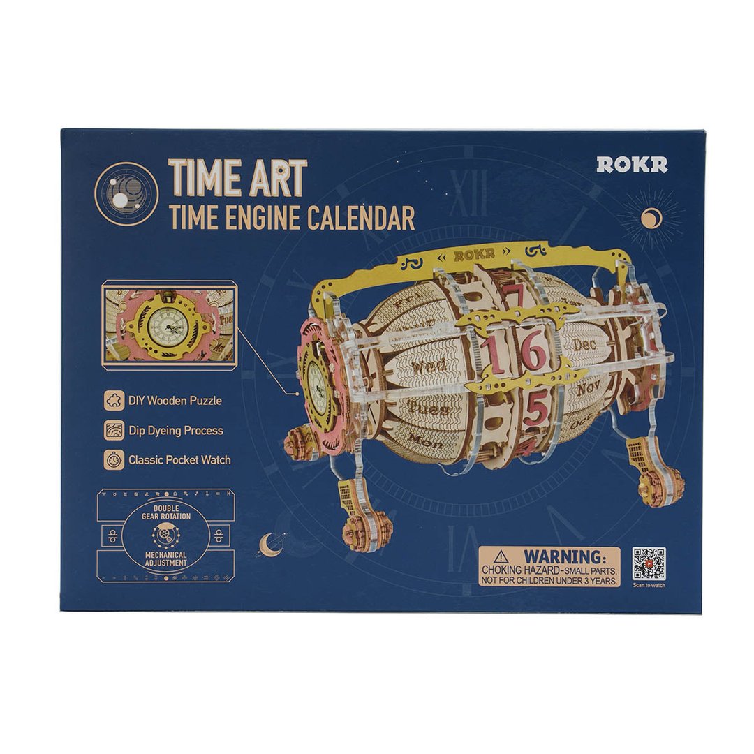 Robotime 3D DIY Wooden Puzzle Engine DIY Desk Calendar 3D Wooden Puzzle LC801