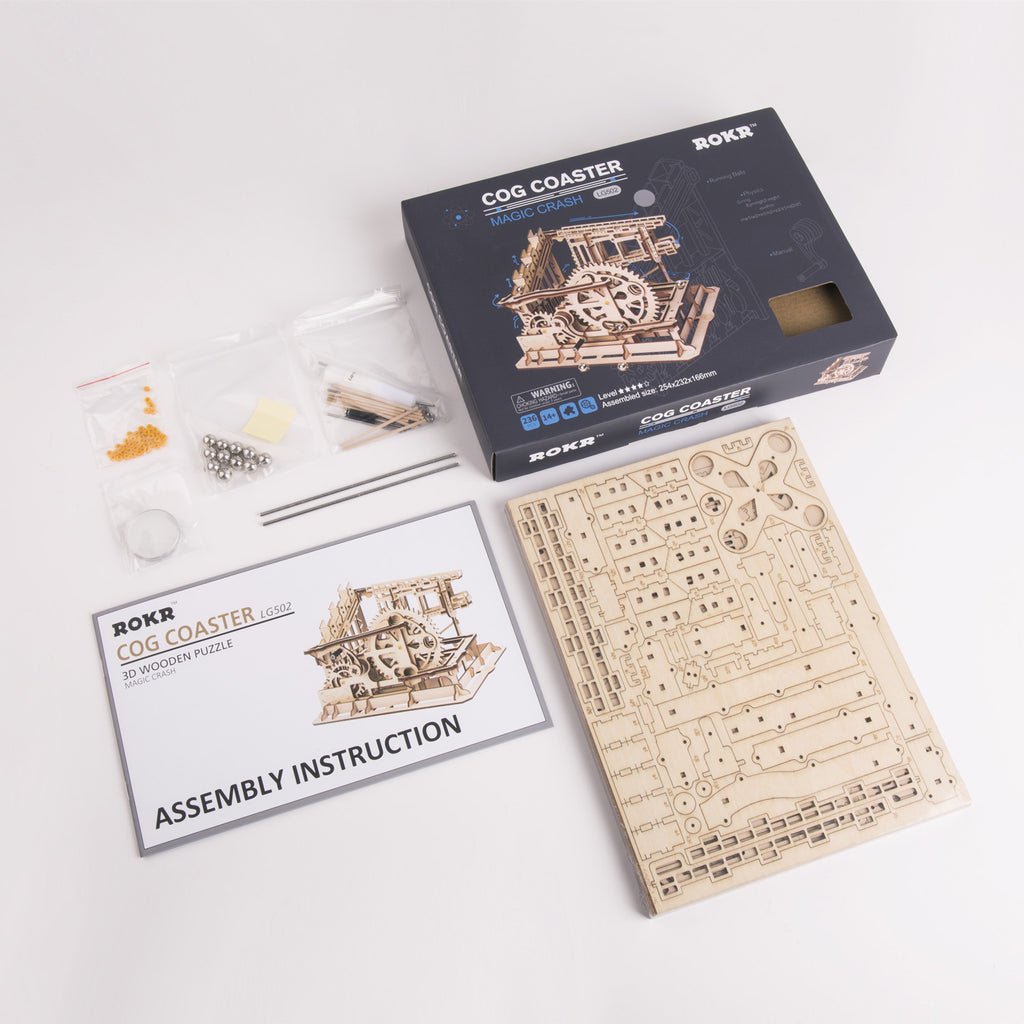 Robotime 3D DIY Wooden Puzzle Marble Squad Trapdoors Marble Run LG502