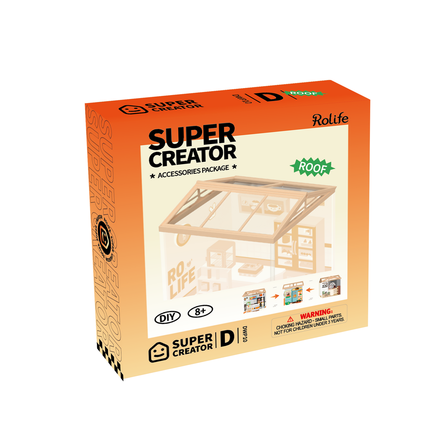 Robotime Super Store Roof (D) DWP10 DIY building multiple roof shapes