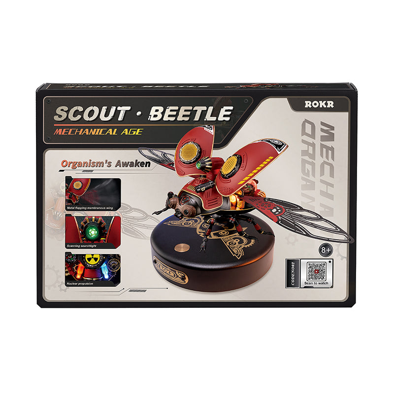 ROKR Scout Beetle 3D Puzzle (MI02) | Touch-Activated Mechanical Insect Model