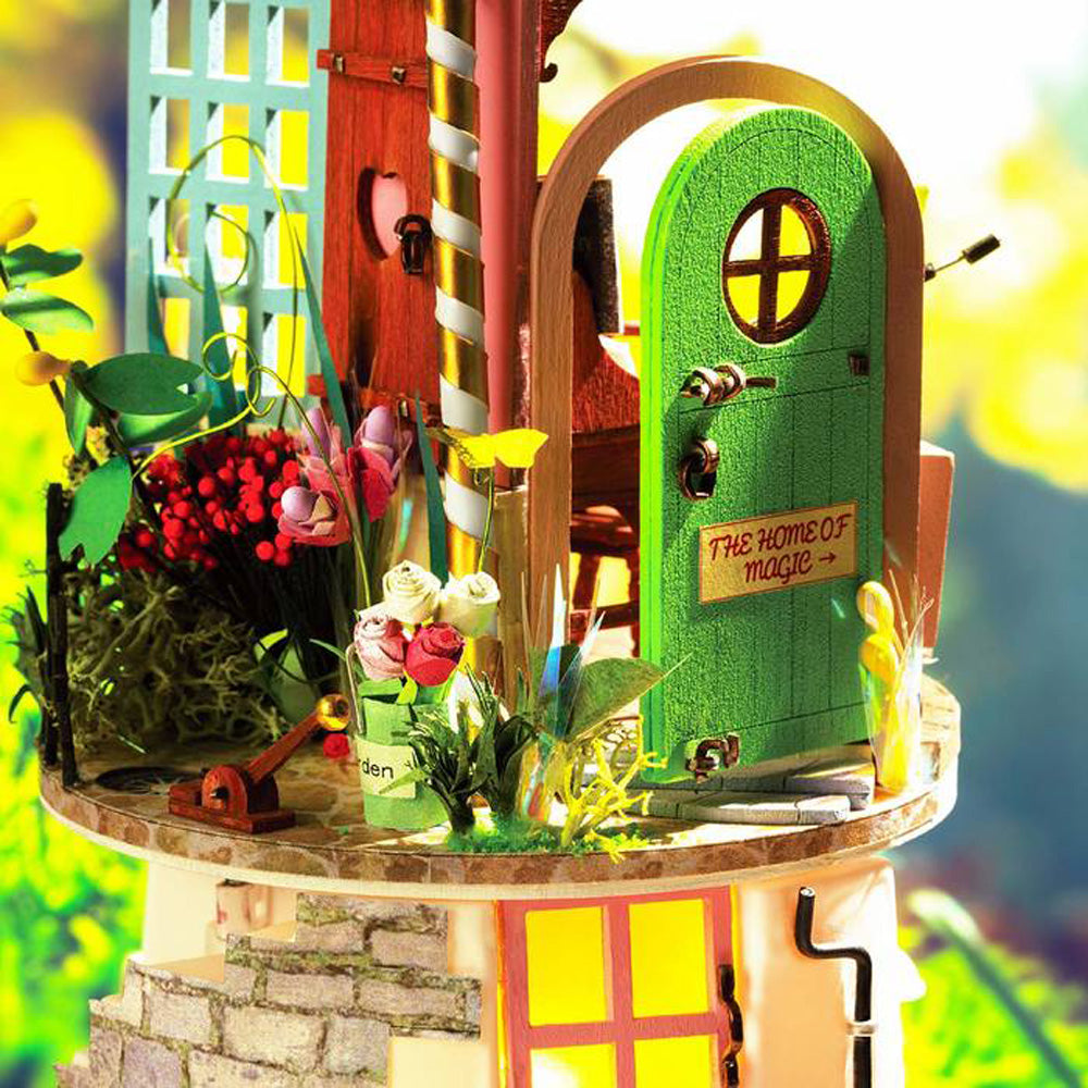 Robotime Rolife Secluded Neighbour DIY Glass Miniature Dollhouse 3D Model Kit Toy DS003