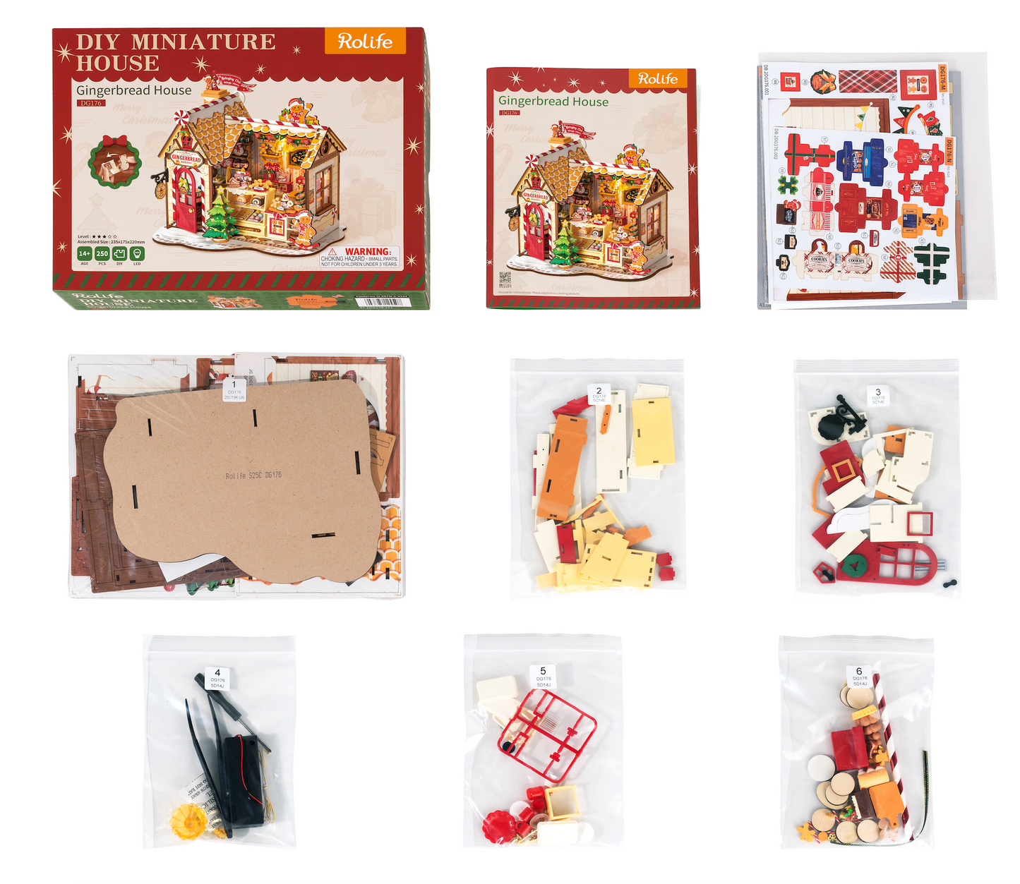 Rolife Gingerbread House DIY Miniature House Kit (DG176) | 1:18 Scale