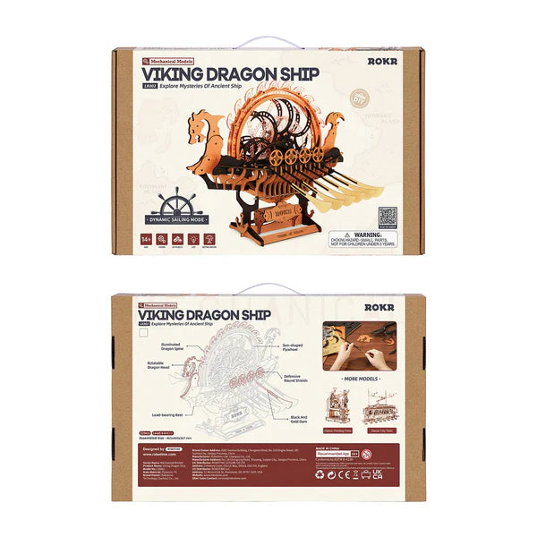 ROKR Dragon-boat 3D Wooden Puzzle (LK802) | Dragon Boat Model