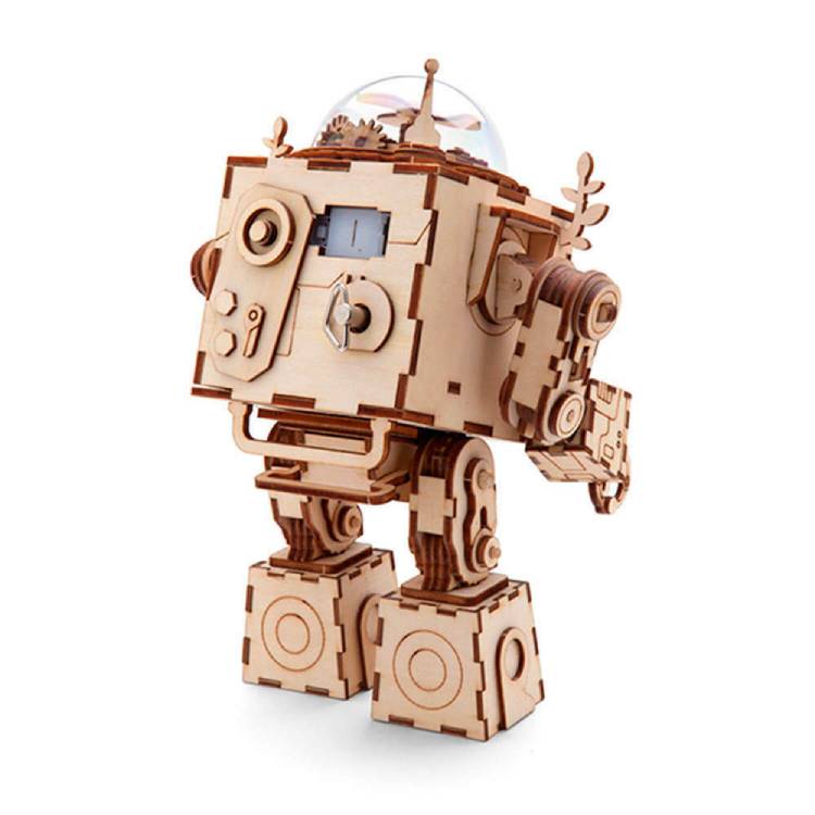 Robotime DIY 3D Wooden Mechanical Gears Drive Steampunk Orpheus Music Box AM601