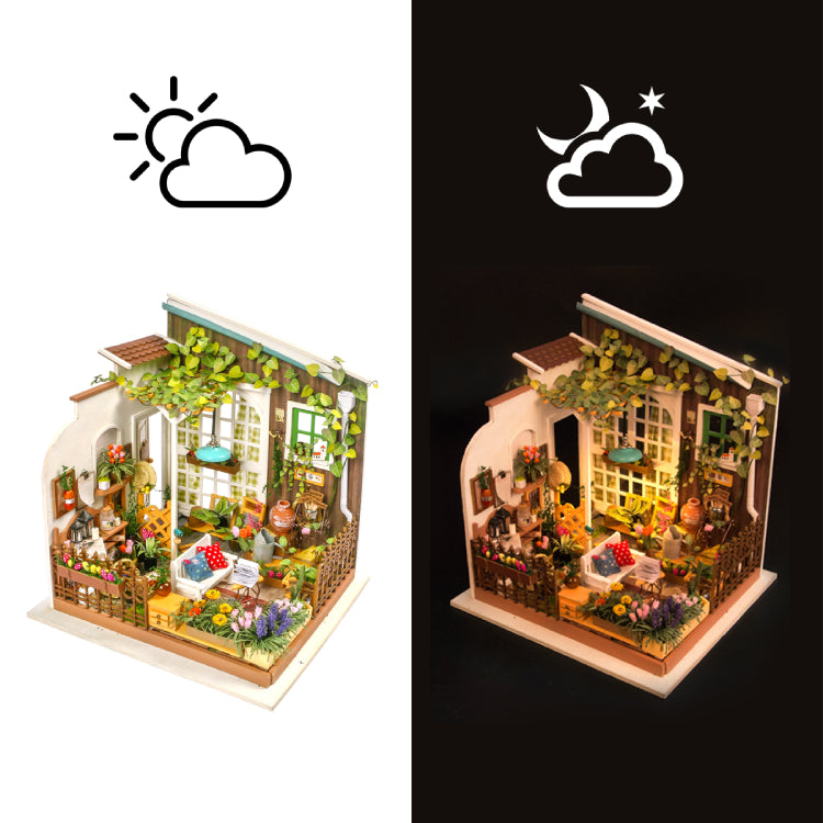 Robotime 1:24 DIY Miniature Mini Dollhouse Kit Home Decor Miller's Garden DG108