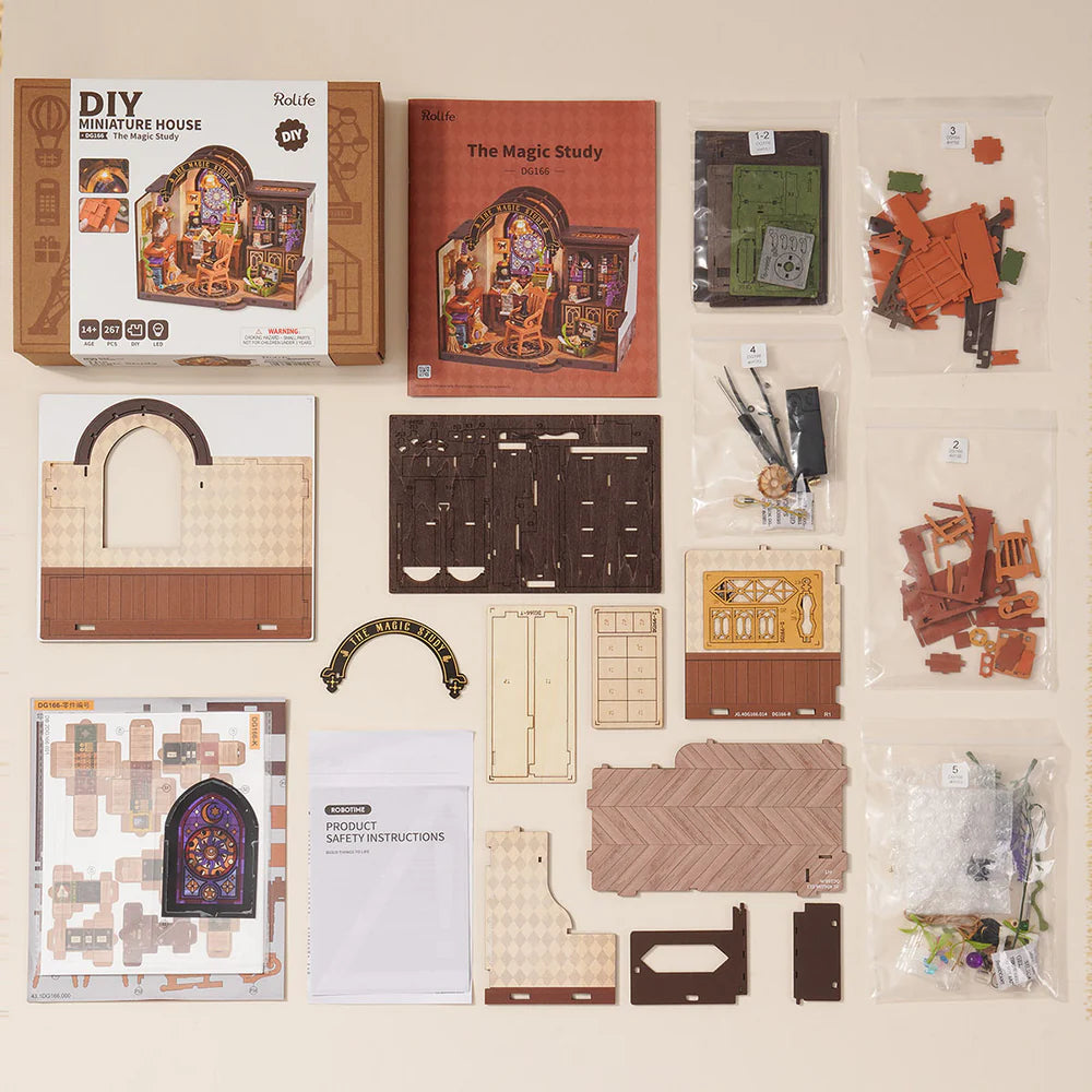 Rolife The Magic Study DIY Miniature House Kit (DG166) | 1:18 Scale