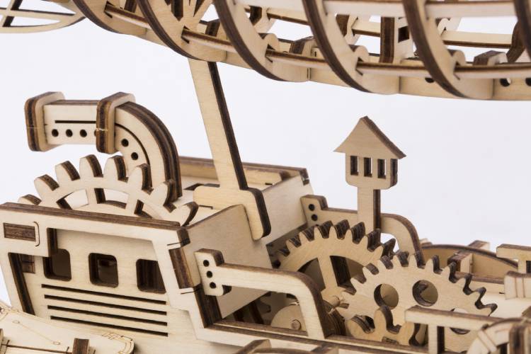 Robotime 3D DIY Wooden Puzzle Mechanical Gear Drive Vintage Pendulum Clock LK501