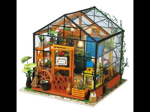 Robotime 1:24 DIY Mini Dollhouse Miniature Kit Model Cathy's Flower House DG104