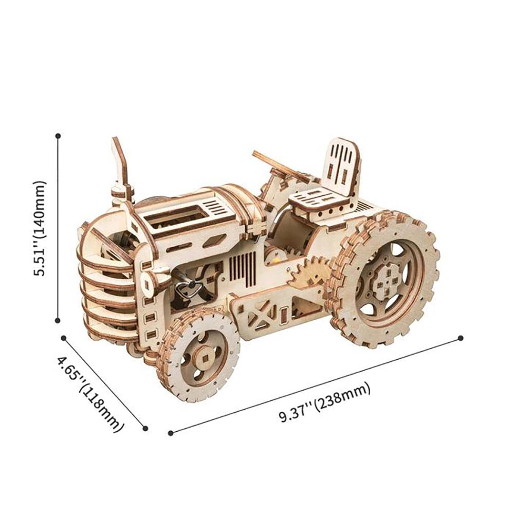Robotime 3D Puzzle Mechanical Tractor Gears Car Model Kids Toy Gift LK401