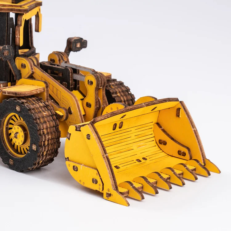 ROKR Bulldozer Engineering Vehicle 3D Wooden Puzzle TG509K Educational Toy for Kids Truck Toys for Gifts