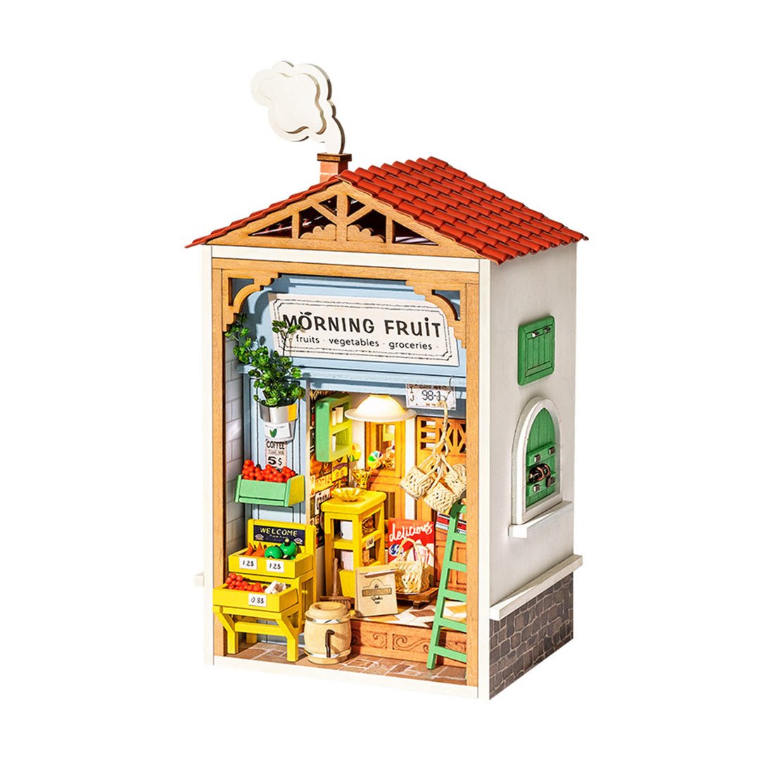 Robotime 3D DIY Wooden Puzzle Morning Fruit Store DIY Miniature Dollhouse DS009
