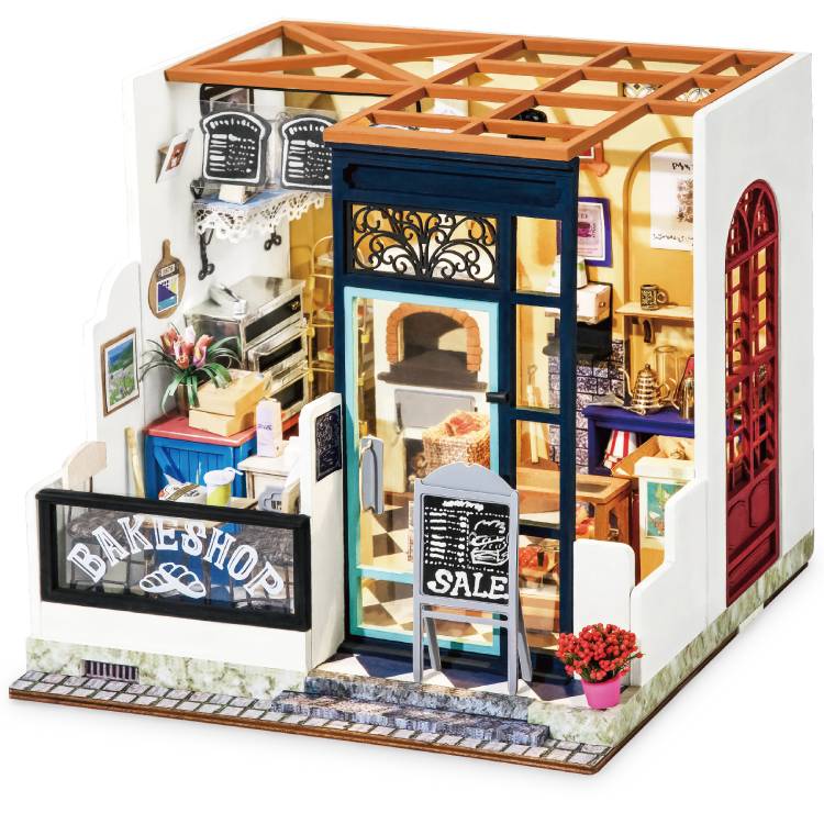 Robotime 1:24 DIY Miniature Mini Dollhouse Kit Home Deco Nancy's Bake Shop DG143