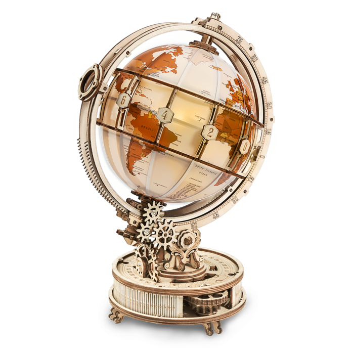 Robotime ROKR 180pcs 3D DIY Wooden Luminous Globe 3D Wooden Model ST003