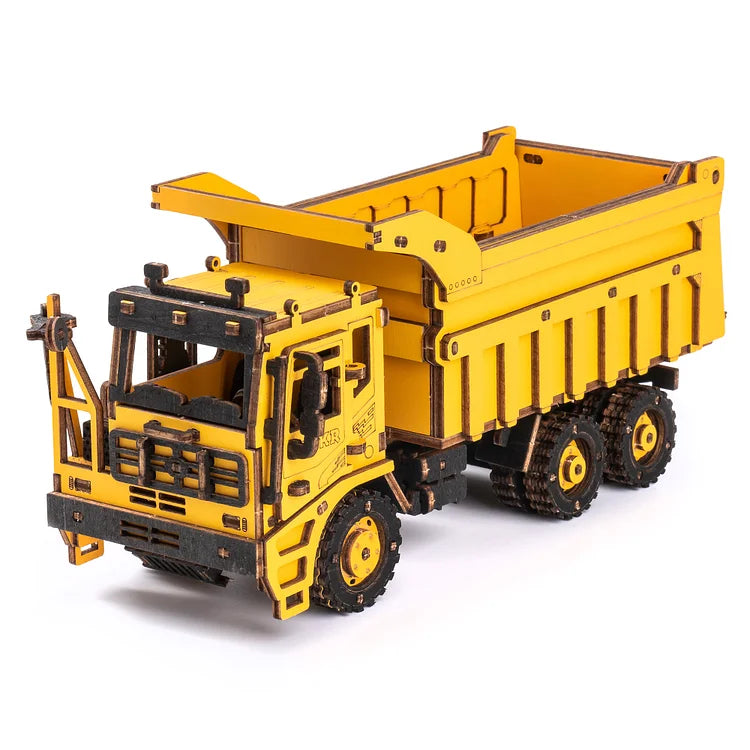 ROKR Dump Truck Engineering Vehicle 3D Wooden Puzzle TG603K Educational Toy for Kids Truck Toys for Gifts