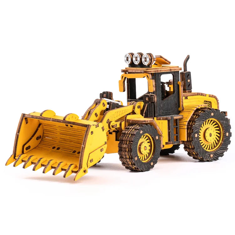 ROKR Bulldozer Engineering Vehicle 3D Wooden Puzzle TG509K Educational Toy for Kids Truck Toys for Gifts