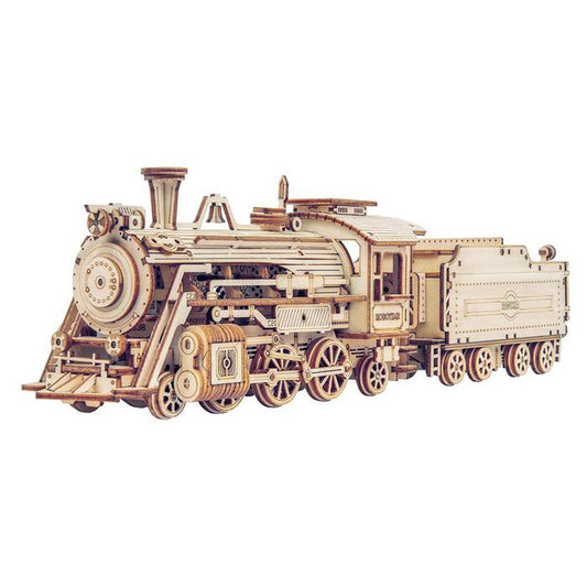 Robotime ROKR Prime Steam Express 3D 1:80 Scale Model Train Wooden Puzzle MC501
