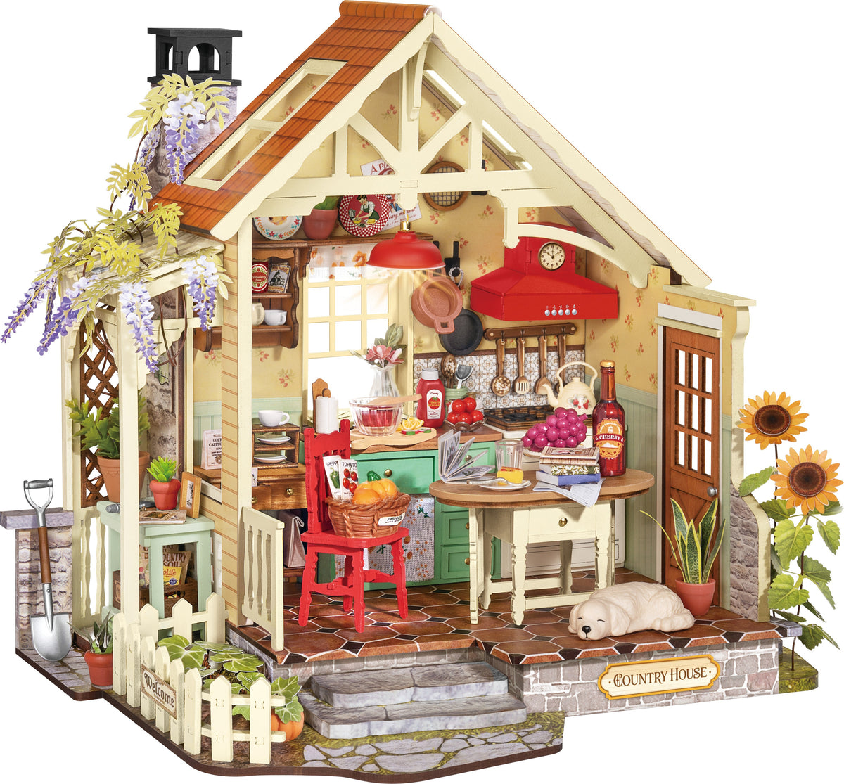 Rolife Sunlit Farmhouse Kitchen DH101 - completed model