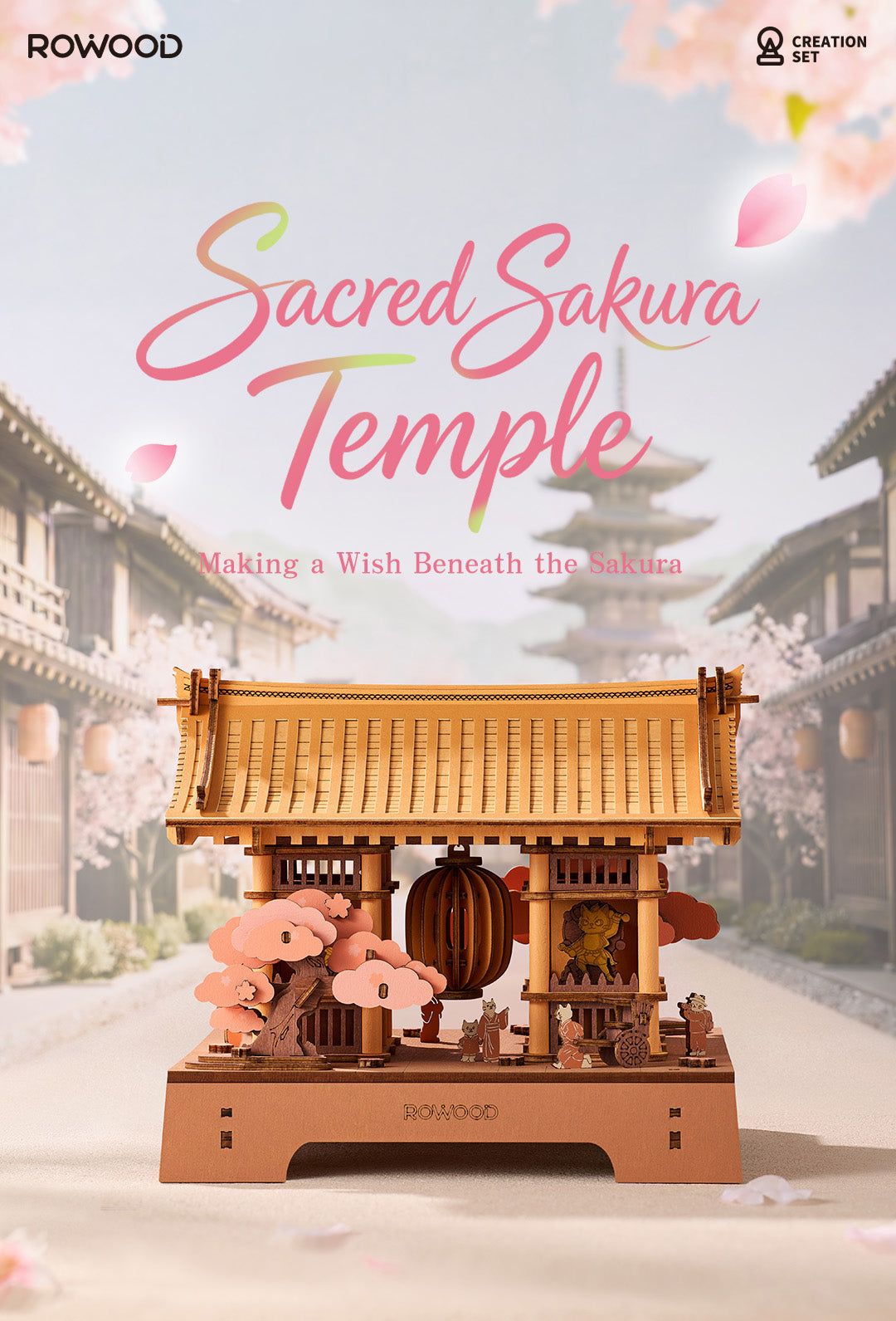 Rowood Sacred Sakura Temple TGA08 - temple model with cherry blossoms