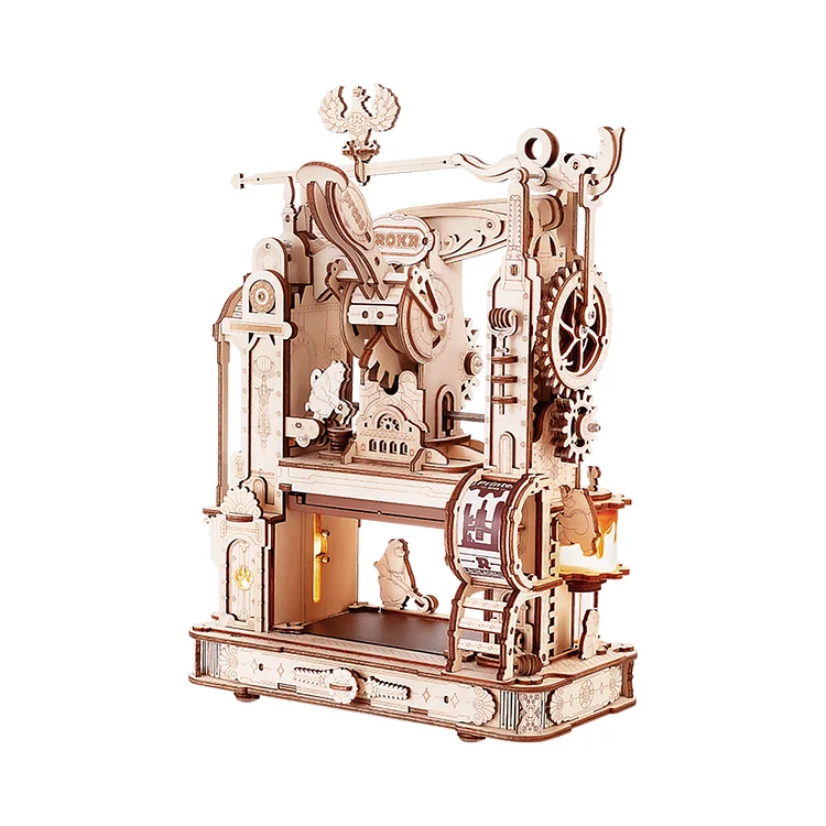 Robotime Rolife ROKR Classic Printing Press 3D Wooden Puzzle LK602