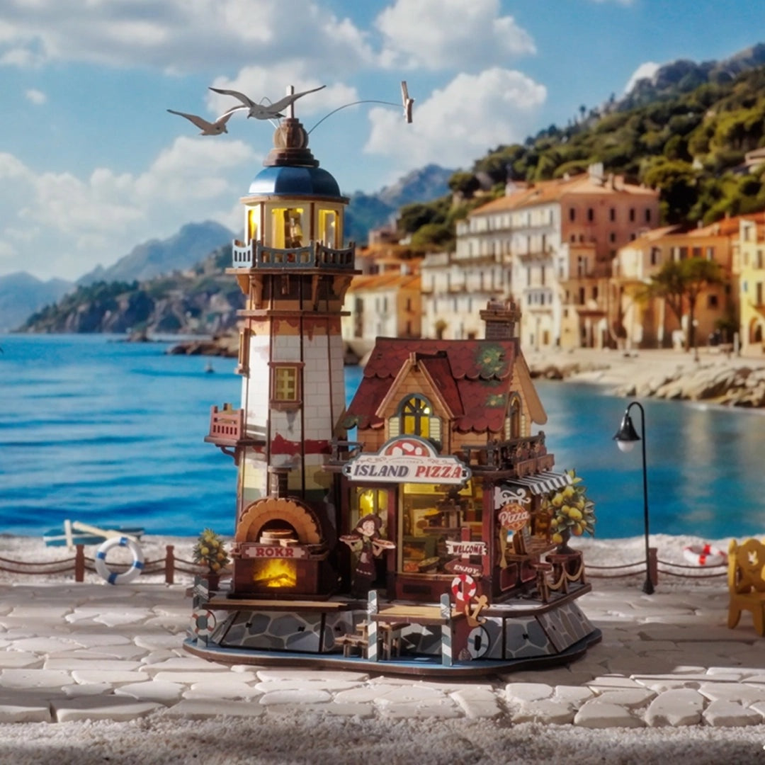 ROKR Chillbay Pizzeria EAM02 - pizzeria and lighthouse in a coastal setting