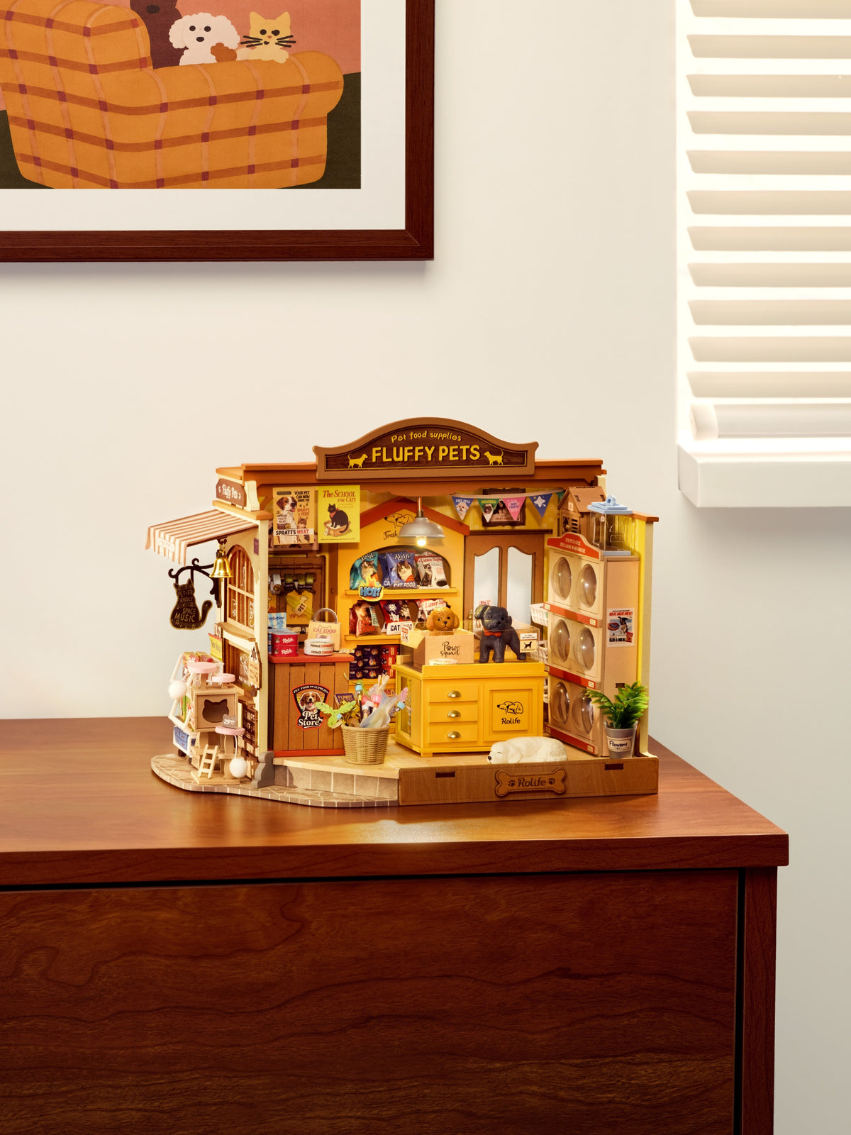 Rolife Fluffy Friends Store DG185 - display setting