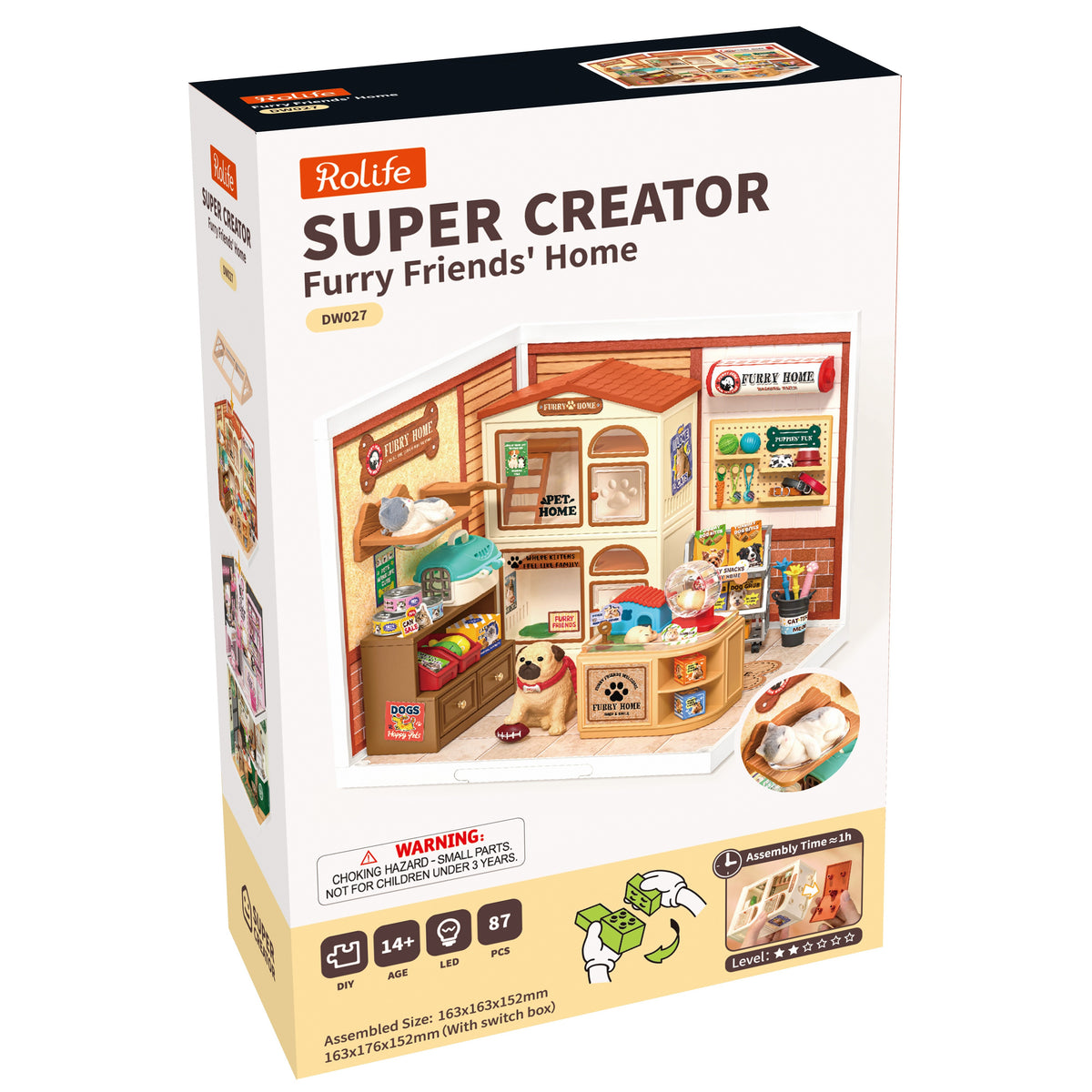 Rolife Furry Friends’ Home DW027 - front packaging